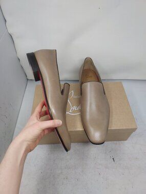 Christian Louboutin MENS Dandelion Leather Brown Roca Loafer